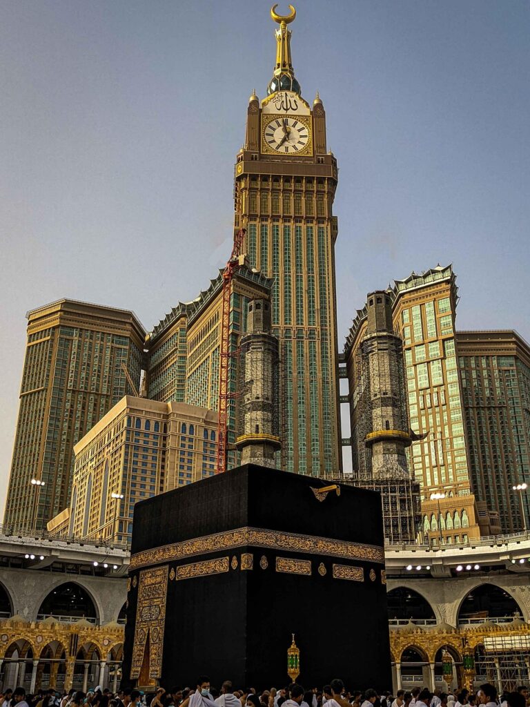 mosque, mecca, building, skyscraper, apartment, hotel, islamic, beautiful wallpaper, architecture, arab, culture, islam, muslim, makkah, allah, religion, city, saudi, masjid, background, 4k